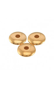DQ metal disc bead 4x1.5mm Rosegold